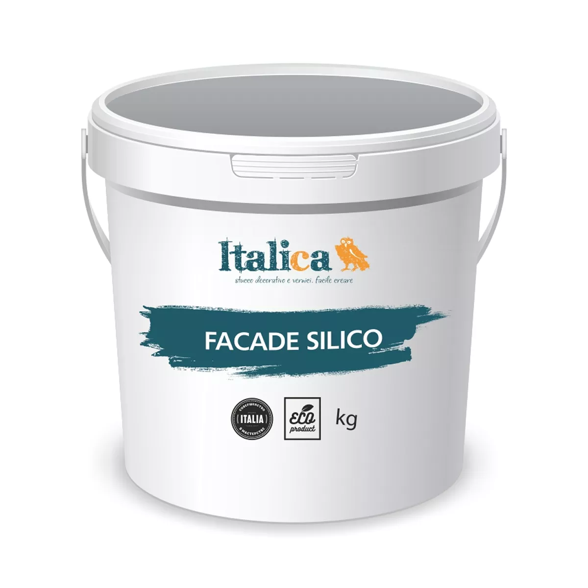 Фасадная краска на силоксановой основе с микрослюдой, ITALICA Facade Silico, база «А» (12кг)